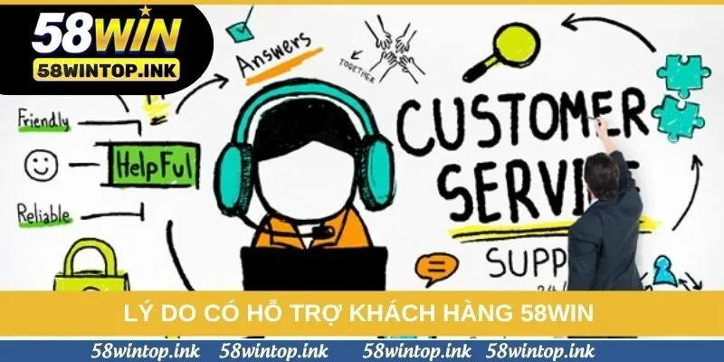 Lý do có hỗ trợ khách hàng 58win 